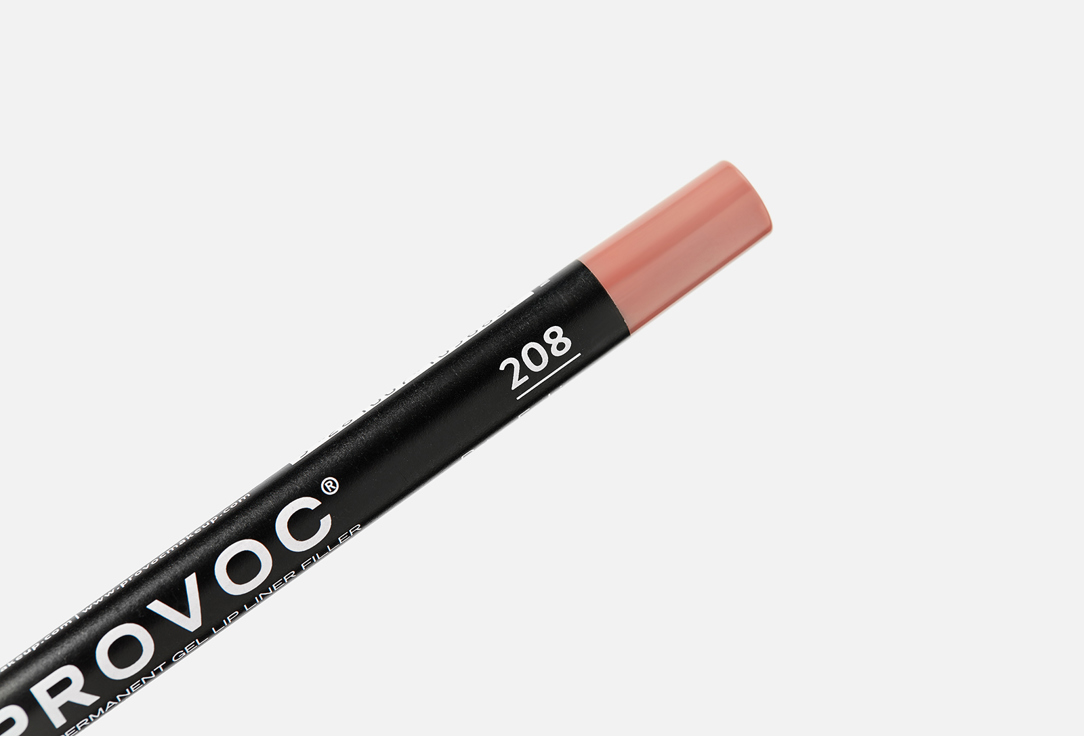 Provoc Waterproof Matte Lip Pencil Gel Lip Liner 208, Retro fashion 1.4 g Provoc Waterproof Matte Lip Pencil Gel Lip Liner