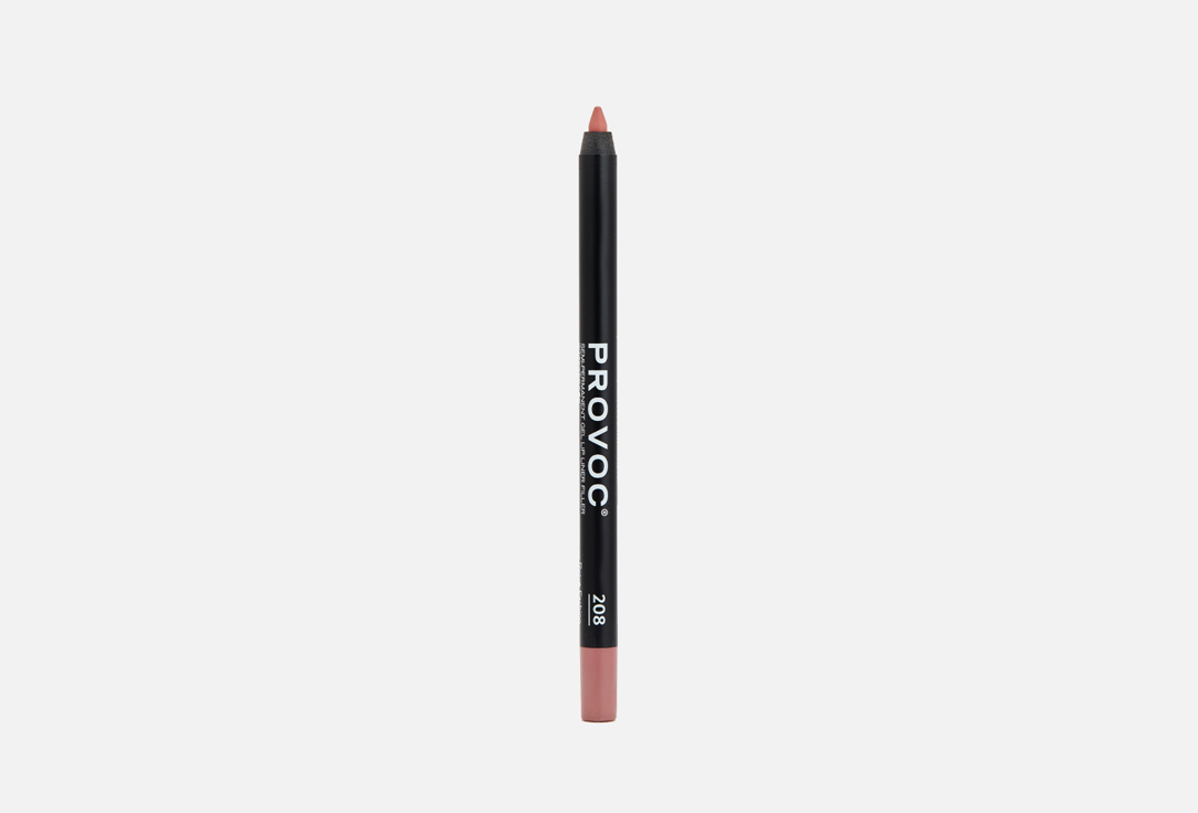 Provoc Waterproof Matte Lip Pencil Gel Lip Liner 208, Retro fashion 1.4 g Provoc Waterproof Matte Lip Pencil Gel Lip Liner