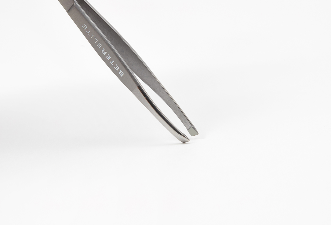 Beter Eyebrow Tweezers Elite Satin And Chromeplated Finished Tweezers, Slanted Tip 1 pcs Beter Eyebrow Tweezers Elite Satin And Chromeplated Finished Tweezers, Slanted Tip