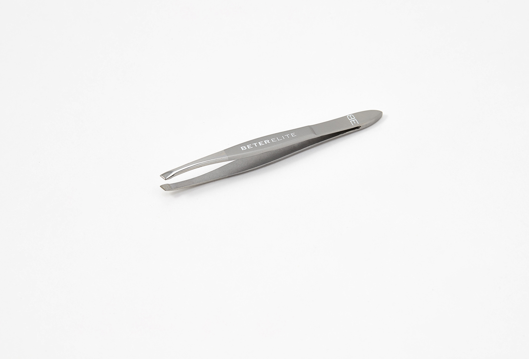 Beter Eyebrow Tweezers Elite Satin And Chromeplated Finished Tweezers, Slanted Tip 1 pcs Beter Eyebrow Tweezers Elite Satin And Chromeplated Finished Tweezers, Slanted Tip