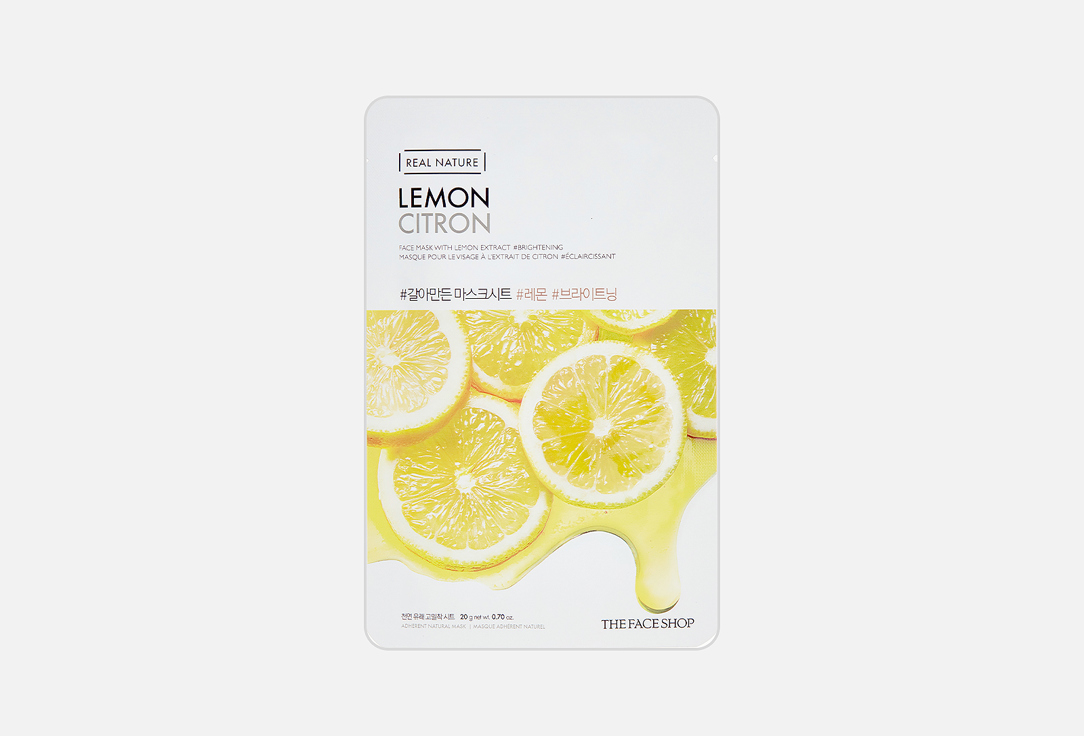 THE FACE SHOP Face Mask Real nature Lemon 1 pcs THE FACE SHOP Face Mask Real nature Lemon