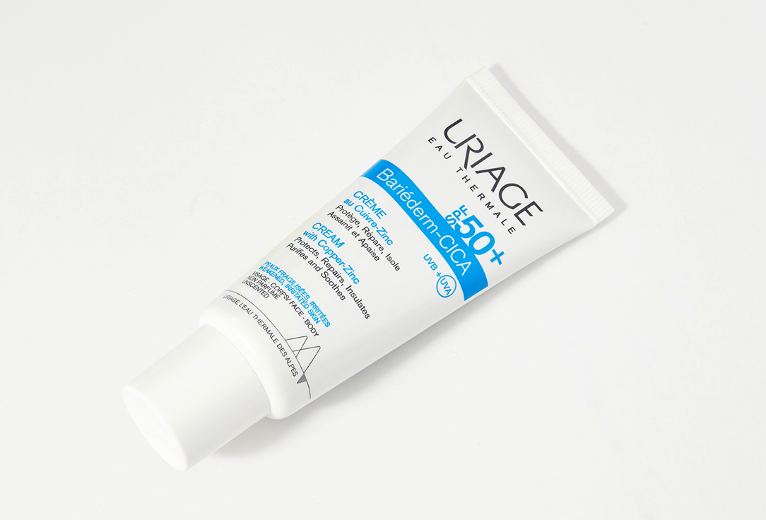 Uriage Крем с медью и цинком SPF50+ Bariederm Cica-Cream 40 мл Uriage Крем с медью и цинком SPF50+ Bariederm Cica-Cream