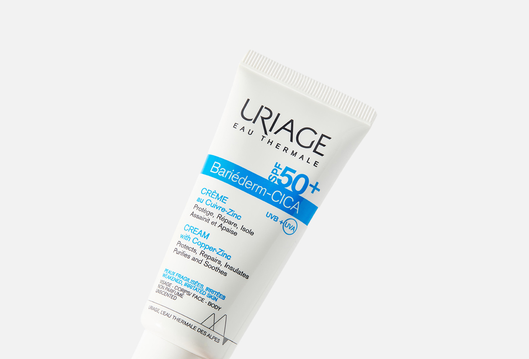 Uriage Крем с медью и цинком SPF50+ Bariederm Cica-Cream 40 мл Uriage Крем с медью и цинком SPF50+ Bariederm Cica-Cream