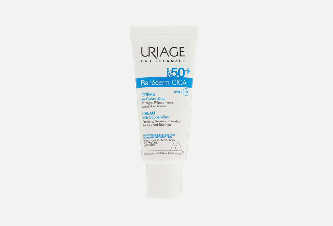 Uriage Крем с медью и цинком SPF50+ Bariederm Cica-Cream 40 мл Uriage Крем с медью и цинком SPF50+ Bariederm Cica-Cream