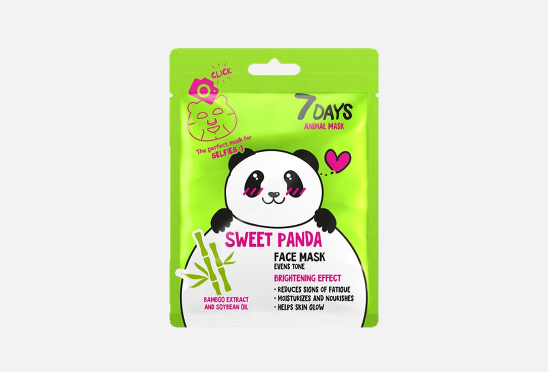 7DAYS Toning Up Face Sheet Mask SWEET PANDA 1 pcs 7DAYS Toning Up Face Sheet Mask SWEET PANDA