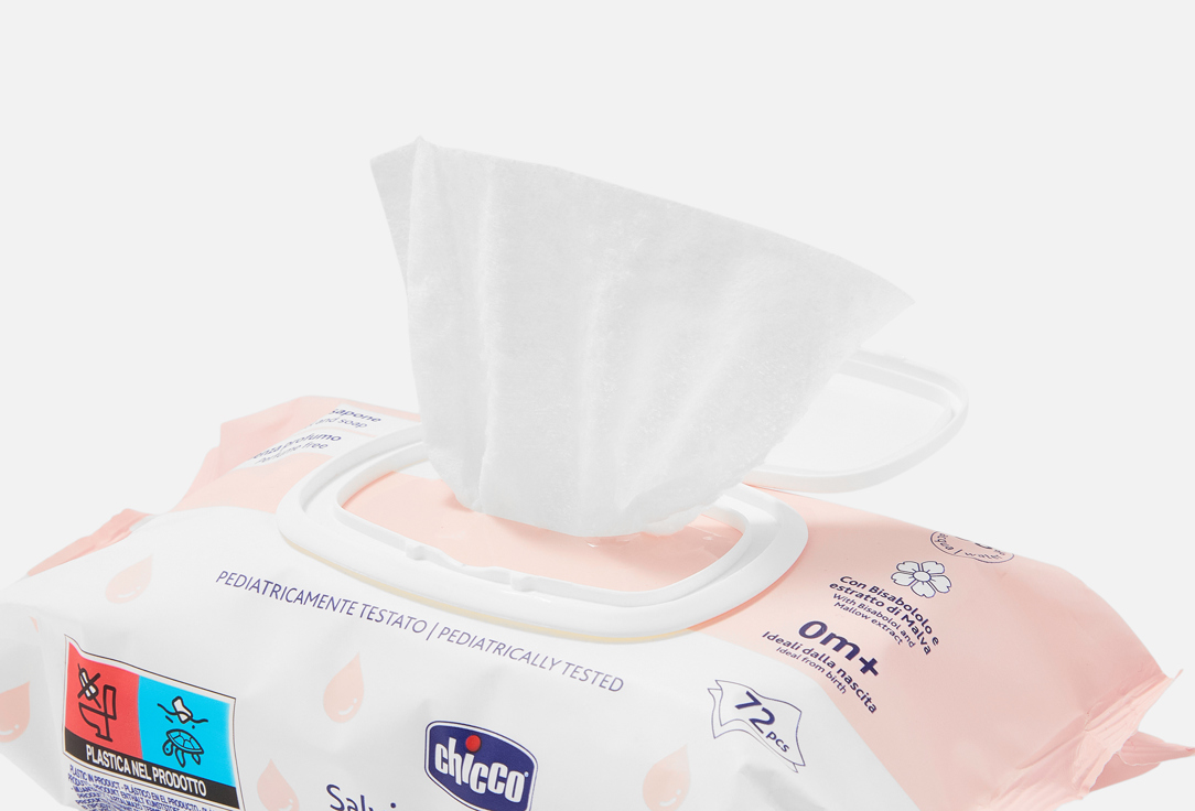 CHICCO Fragrance-free baby cleansing wipes Delicate Wipes 72 pcs CHICCO Fragrance-free baby cleansing wipes Delicate Wipes