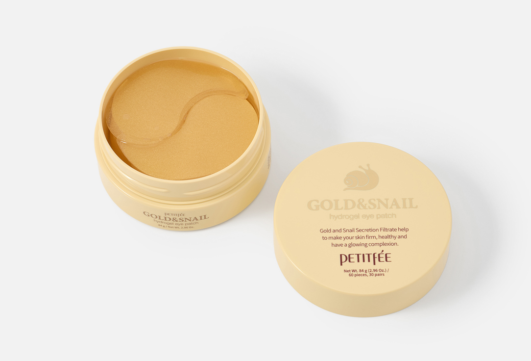 PETITFEE Brightening Under Eye Patches Gold & Snail Hydrogel Eye Patches 60 pcs PETITFEE Brightening Under Eye Patches Gold & Snail Hydrogel Eye Patches
