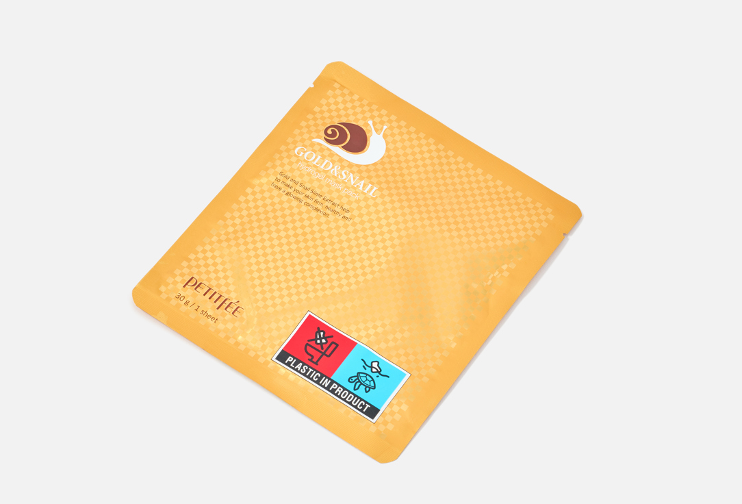 PETITFEE Brightening Face Mask Gold & Snail Hydrogel Mask 1 pcs PETITFEE Brightening Face Mask Gold & Snail Hydrogel Mask