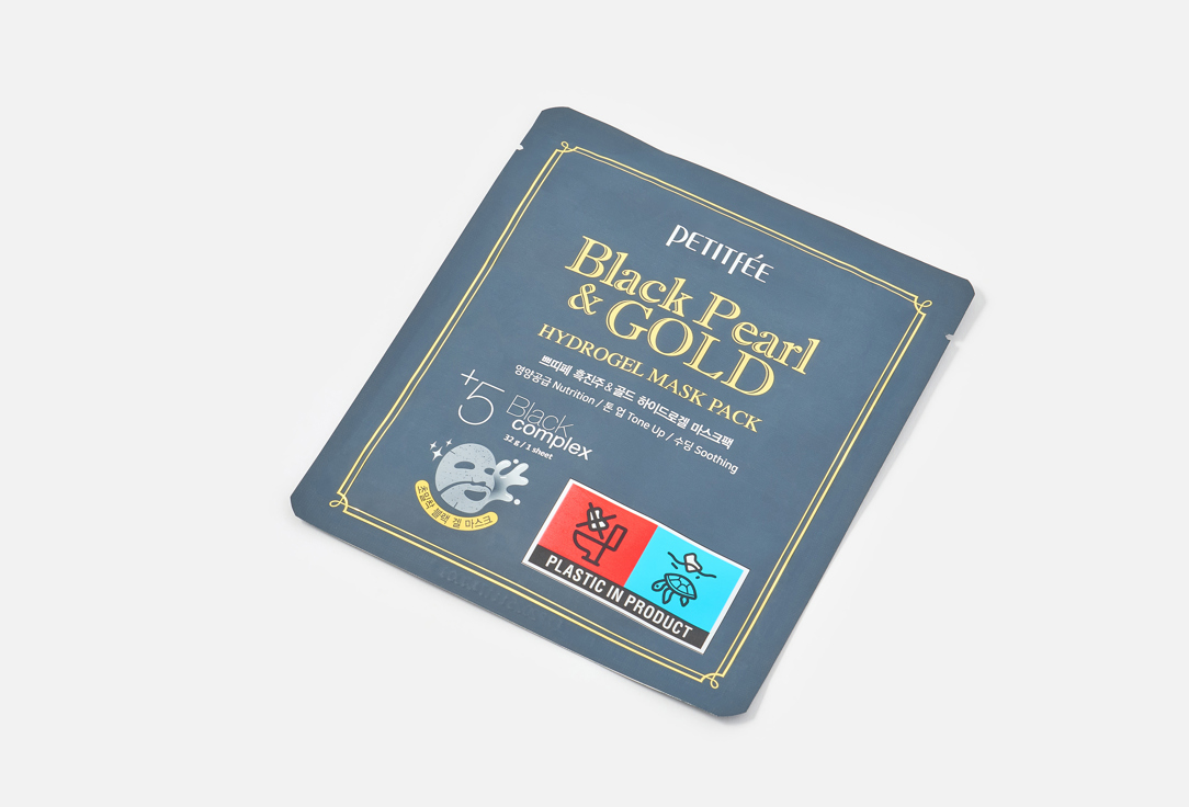 PETITFEE Reviving Face Mask Black Pearl & Gold Hydrogel Mask 1 pcs PETITFEE Reviving Face Mask Black Pearl & Gold Hydrogel Mask