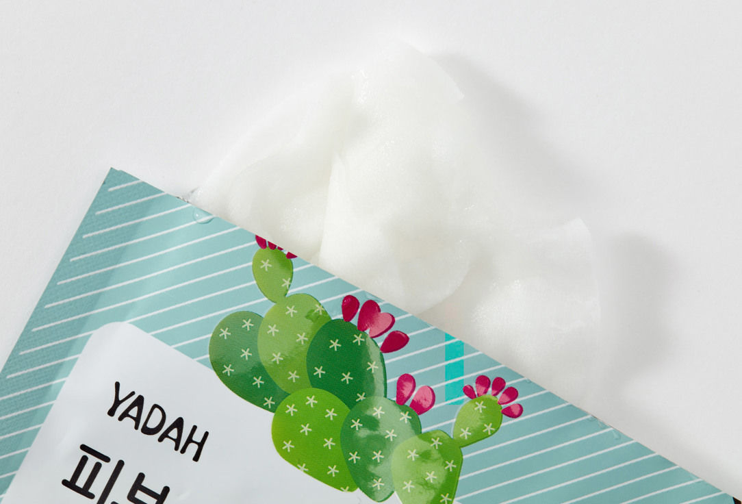 Yadah Успокаивающая маска на тканевой основе с экстрактом опунции SOOTHING MASK PACK 1EA