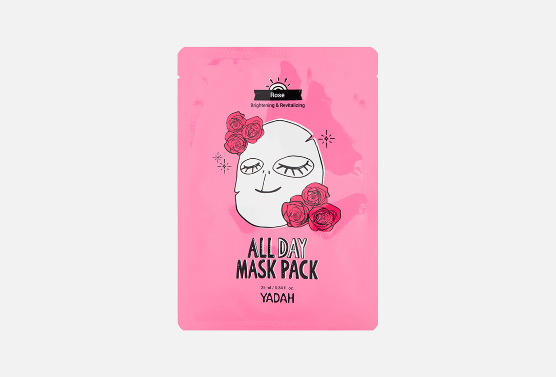 Yadah Face sheet mask All day rose 1 pcs Yadah Face sheet mask All day rose
