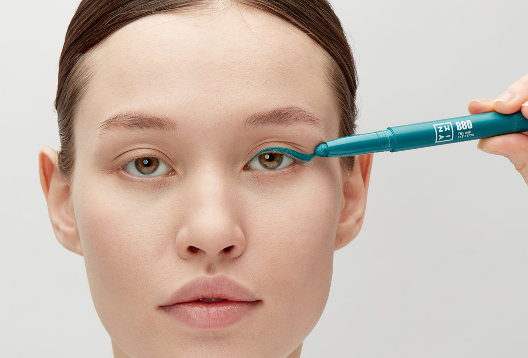 3INA Long-lasting eyeshadow stick The 24H Eye Stick 880, Dark turquoise, Metallic 1.4 g 3INA Long-lasting eyeshadow stick The 24H Eye Stick