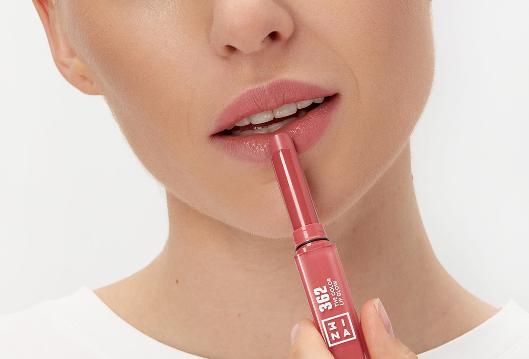 3INA Glowy, Moisturizing lipstick The Color Lip Glow 362, Classic soft pink 1.6 g 3INA Glowy, Moisturizing lipstick The Color Lip Glow